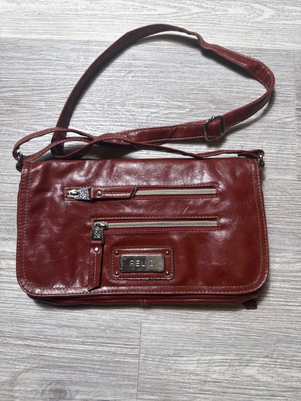 Relic by Fossil Evie Red Crossbody Bag Y2K Faux Leather Vegan Messenger Purse